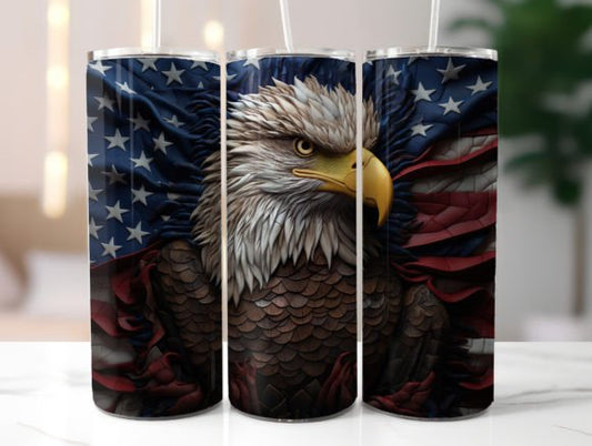 American Flag Eagle Tumbler